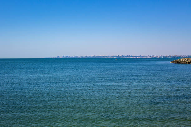 Beautiful sea with blue sky on sunny day