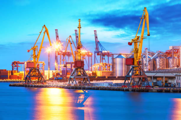 istock Freight port sea terminal 826471230