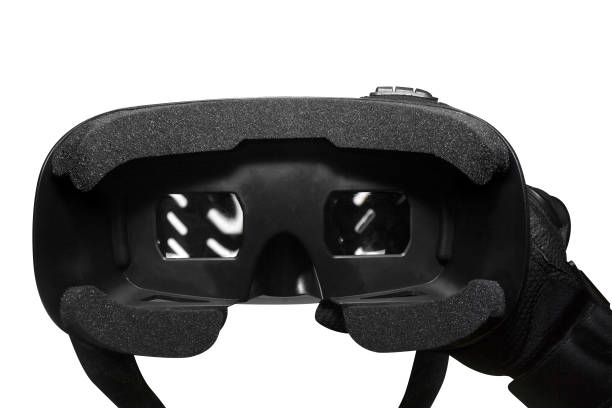 istock Isolated soldier arm holding vr glasses. 826482376