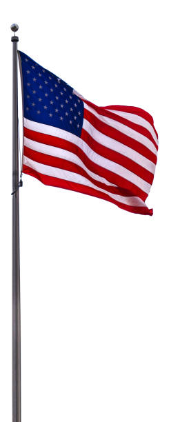 istock The American Flag waving in the wind 826491018
