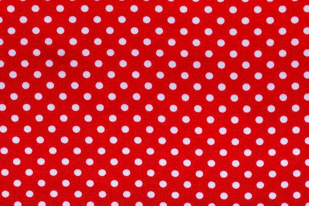 istock Red polka-dot cotton napkin horizontal view 826493056