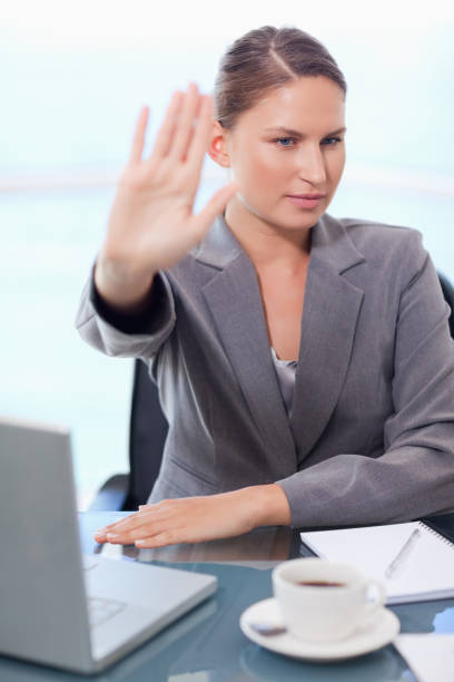istock Portrait of a businesswoman refusing a conversation 826497354