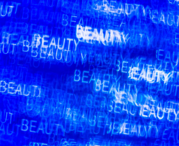 istock Beautiful background with different colored word beauty, abstract background, beauty shapes on black background 826511874
