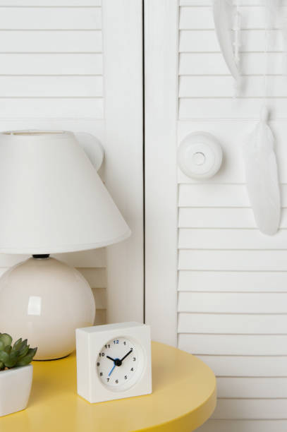 istock Bedroom decor on door background 826516008