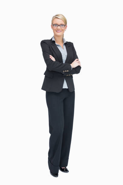 istock Businesswoman smiling with folded arms 826516078