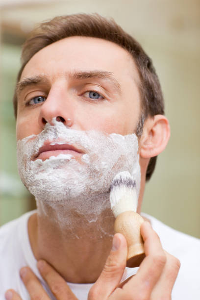 istock Man shaving in the bathroom 826518784