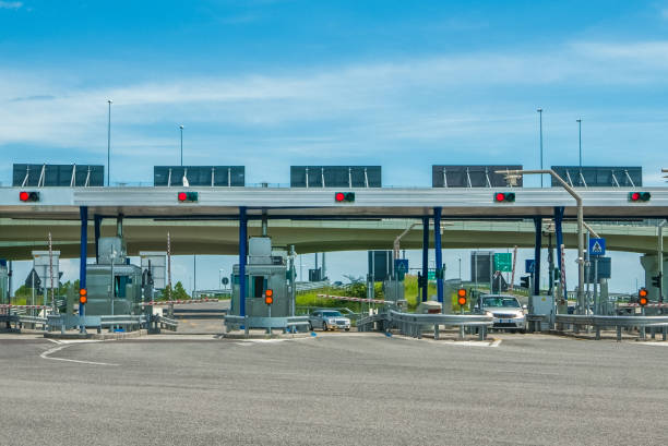 istock Toll gate motorway entrance 826526786