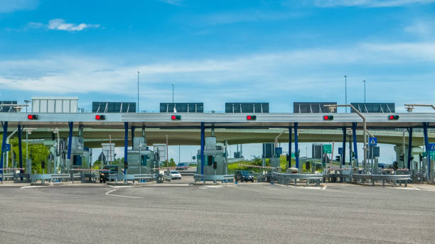 istock Motorway fee payed at the motorway entrance 826526882