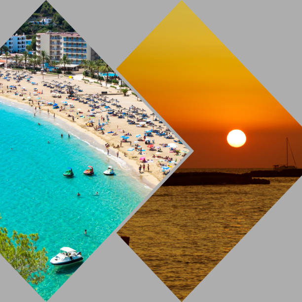 istock Collage of Ibiza  beach Balearic Islands 826531144