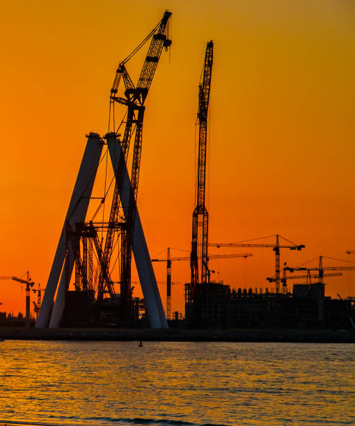 istock oil platform  at the sea sunset 826548466