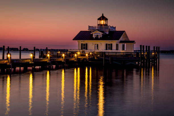 istock Dawn at the Roanoke Marshes Ligthouse 826556818