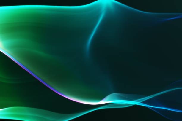 istock green silk texture - abstract waves 3d illustration 826561160
