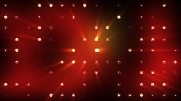 istock Bright floods of orange light flash very brightly. 826561614