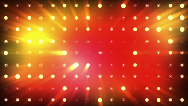 Bright floods of orange light flash very brightly.