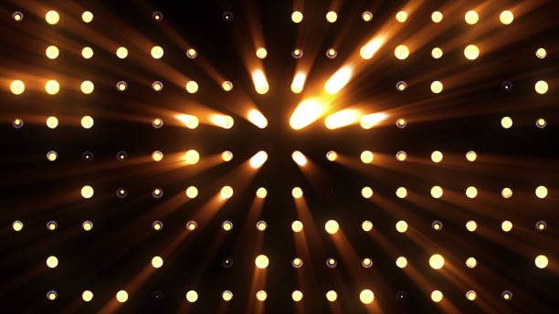 istock Bright floods of orange light flash very brightly. 826561620