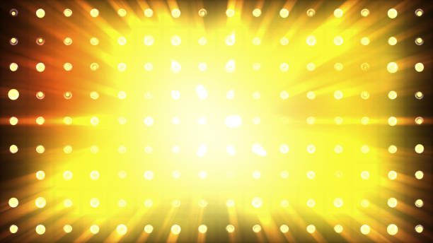 istock Bright floods of orange light flash very brightly. 826561622
