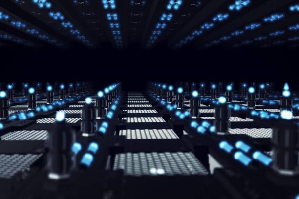 istock Abstract futuristic surface, endless corridor 3d illustration 826561628