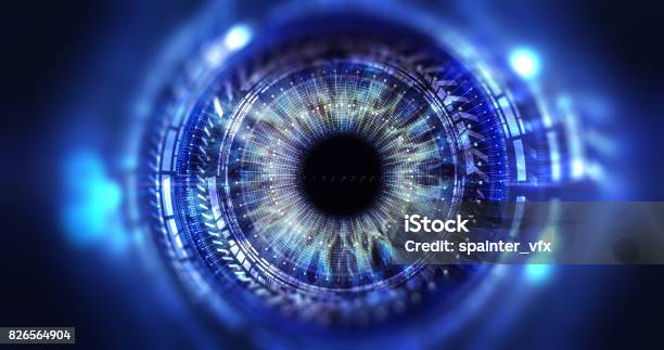 Security Access Technology Stock Photo - Download Image Now - Eye, Technology, Close-up