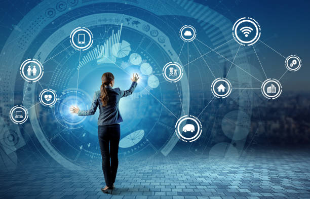 istock young business person and graphical user interface concept, Internet of Things, Information Communication Technology, Smart City, digital transformation, abstract image visual 826567492