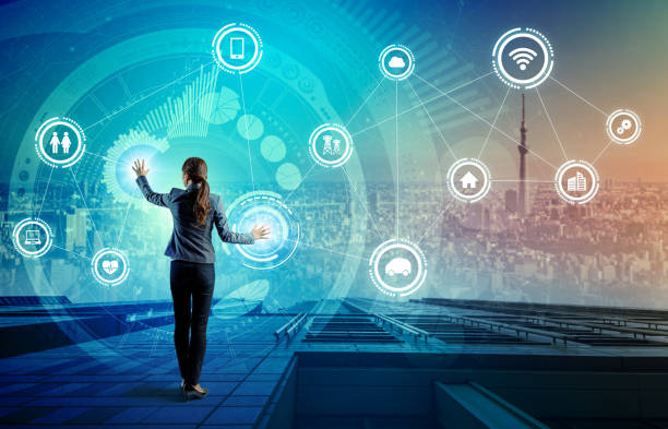 istock young business person and graphical user interface concept, Internet of Things, Information Communication Technology, Smart City, digital transformation, abstract image visual 826567512