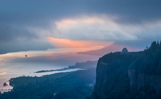 istock Sunrise Over Crown Point at Columbia River Gorge 826580740