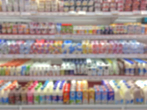 istock Supermarket shelf defocus background 826594146