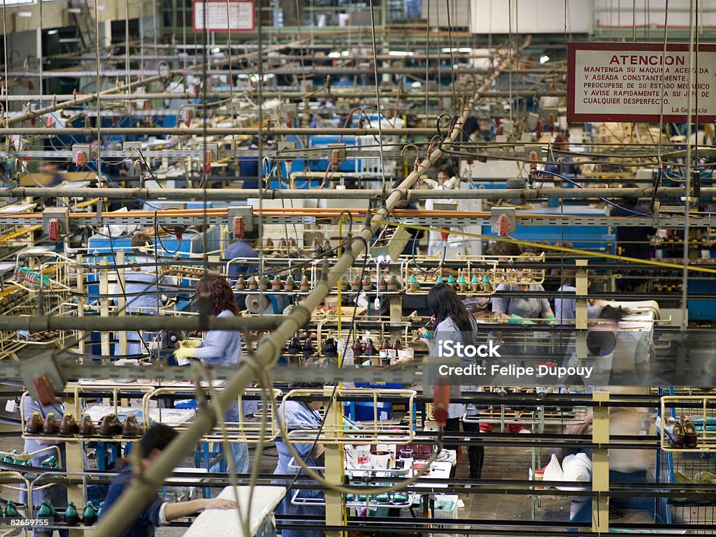 Overview of a factory at work  Textile Industry Stock Photo