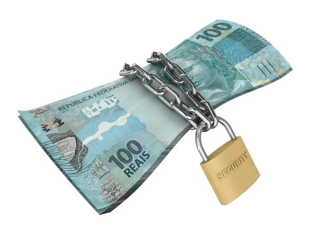 istock Brazil real money chain lock concept 826629820
