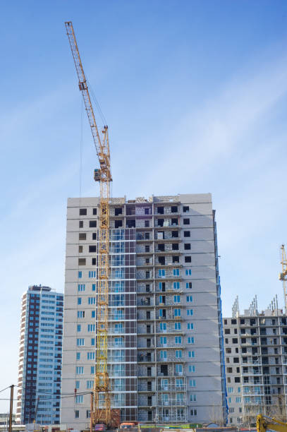 istock the construction of an apartment building, early spring 826635216