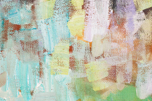 istock Oil painted canvas yellow 826639226