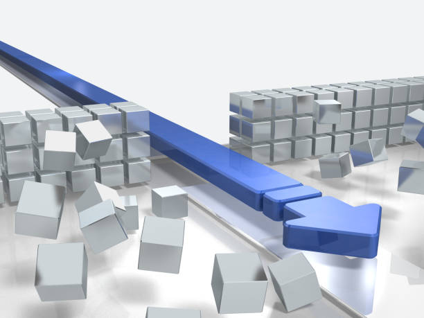 istock An arrow approaching by breaking through an obstacle indicates success. 826642568
