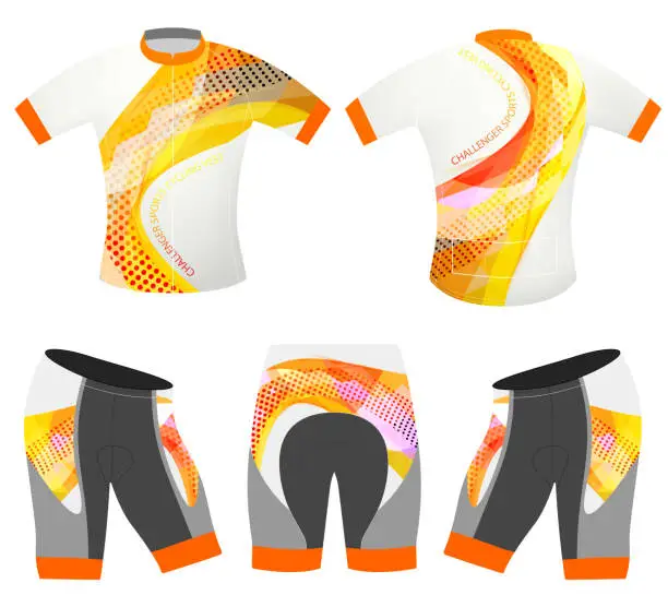 Vector illustration of Sports cycling vest t-shirt