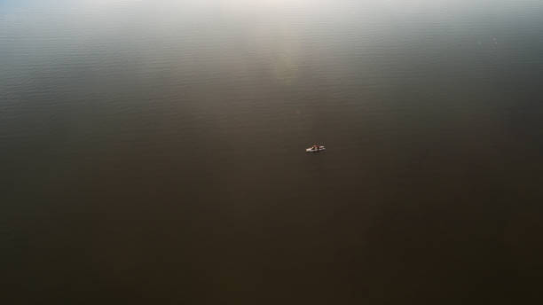 istock Big lake view from the top 826658274