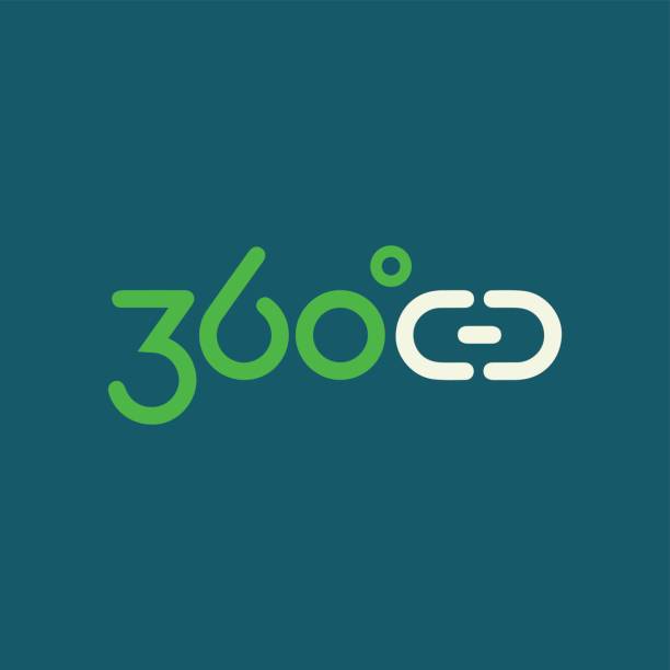 360 degrees vector corporate symbol, virtual reality sign 360 degrees vector corporate symbol, virtual reality sign 360 degree view stock illustrations