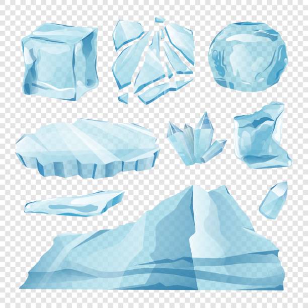 illustrazioni stock, clip art, cartoni animati e icone di tendenza di pezzi di ghiaccio su sfondo trasparente per soldi - ice floe