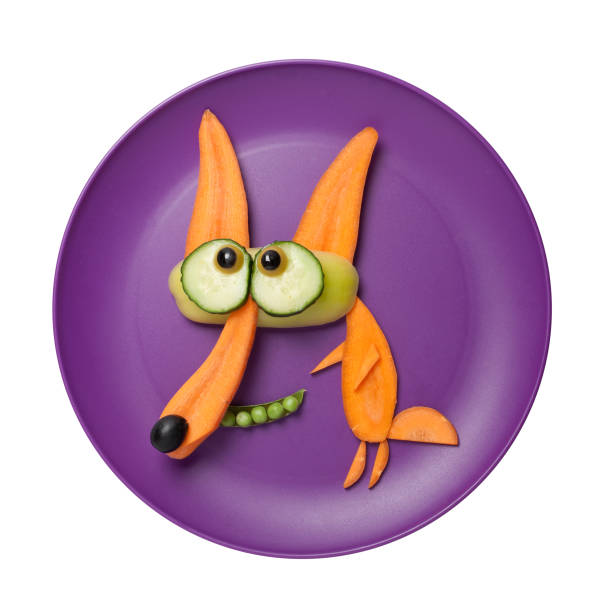istock Fox made of raw carrots on plate 826669870