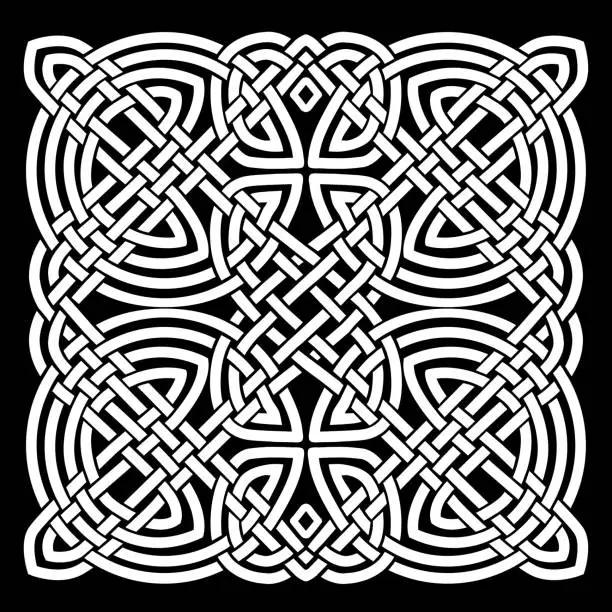Vector illustration of White And Black Celtic Mandala Background