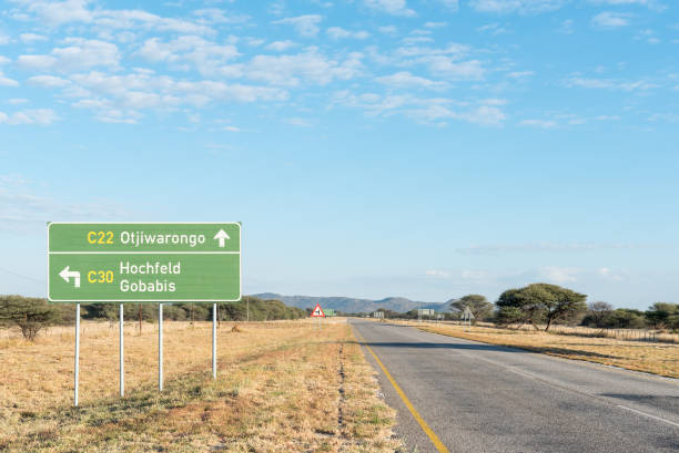 istock Directional sign on the C22-road 826700950