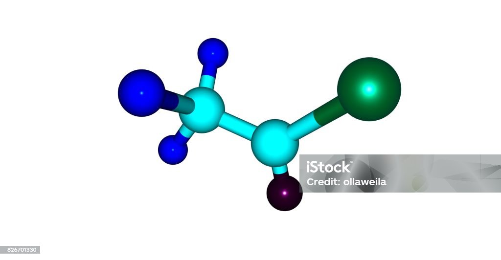 Trifluoroacetyl Chloride Molecular Structure Isolated On White Stock