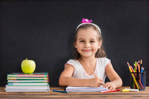 istock Back To School Concept, Happy Smiling Child Studying 826701402