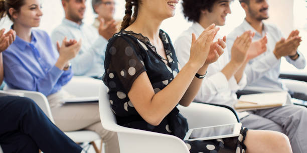 istock Businesspeople listening conference 826703952