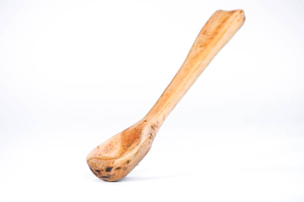 istock Handmade wooden teaspoon isolated 826704554