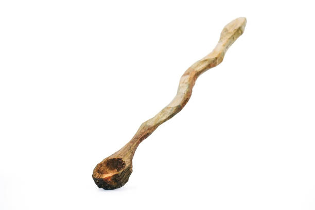 istock Handmade wooden teaspoon isolated 826704564