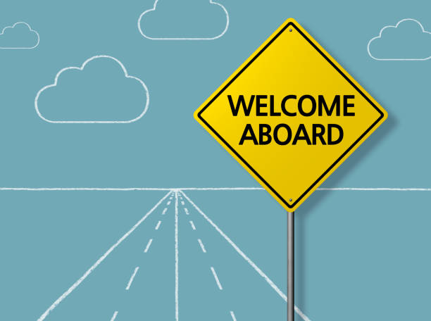 istock WELCOME ABOARD - Business Chalkboard Background 826713066
