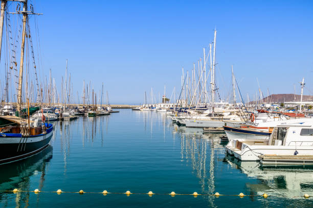 istock Lanzarote (Puerto Del Carmen) Old Town Harbour Landscape. 826719740