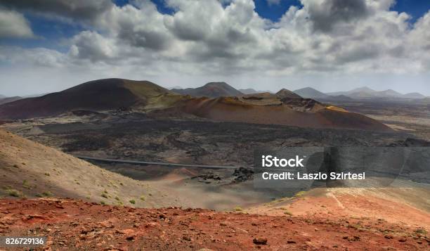 Timanfaya National Park Stock Photo - Download Image Now - Atlantic Islands, Atlantic Ocean, Barren