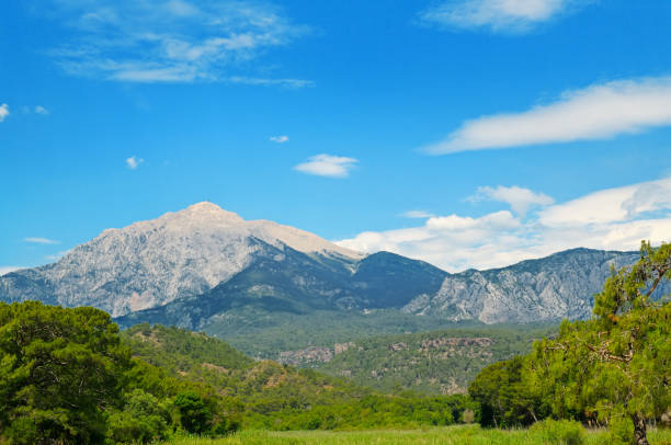 top of mountain Olympos (Turkey) against blue sky