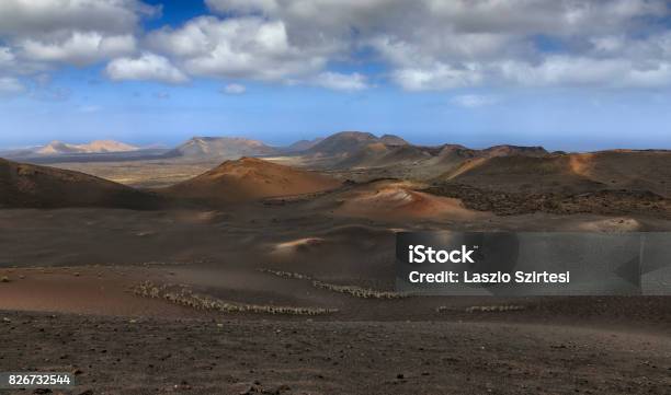 Timanfaya National Park Stock Photo - Download Image Now - Atlantic Islands, Atlantic Ocean, Barren