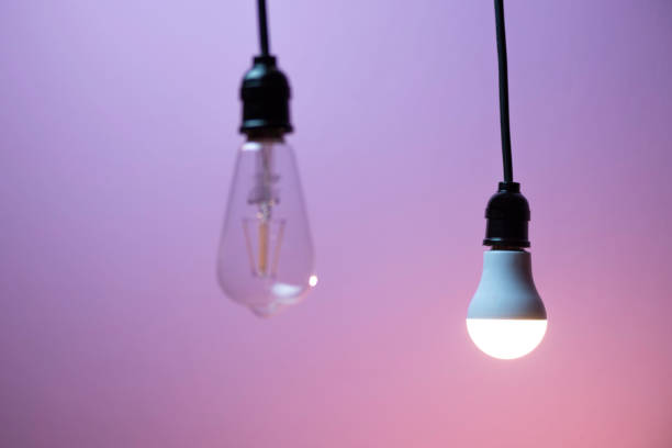istock Electric lamp vintage and modern hanging from the ceiling. 826740240