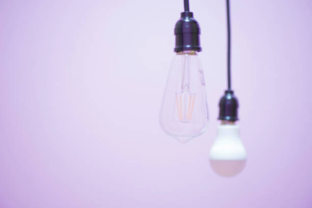 istock Electric lamp vintage and modern hanging from the ceiling. 826740510